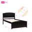 Lit plateforme en bois avec tête de lit, pied de lit et lattes de bois (lit)-1143136706