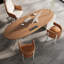 Bureaux ovales bruns en bois massif-108044834