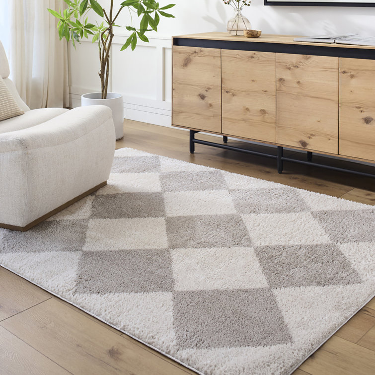 Machine Washable Shaggy Boho Medium Grey Area Rug