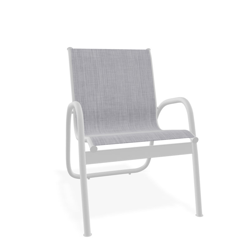 Fauteuil de patio Gardenella, Blanc texturé, Bijou
