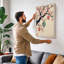 Spring Lanterns on Branch Japandi - Wrapped Canvas-1827448911-1827448900