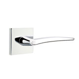 Poseidon Flat Privacy (Bed & Bath) Door Lever with Square Rosette