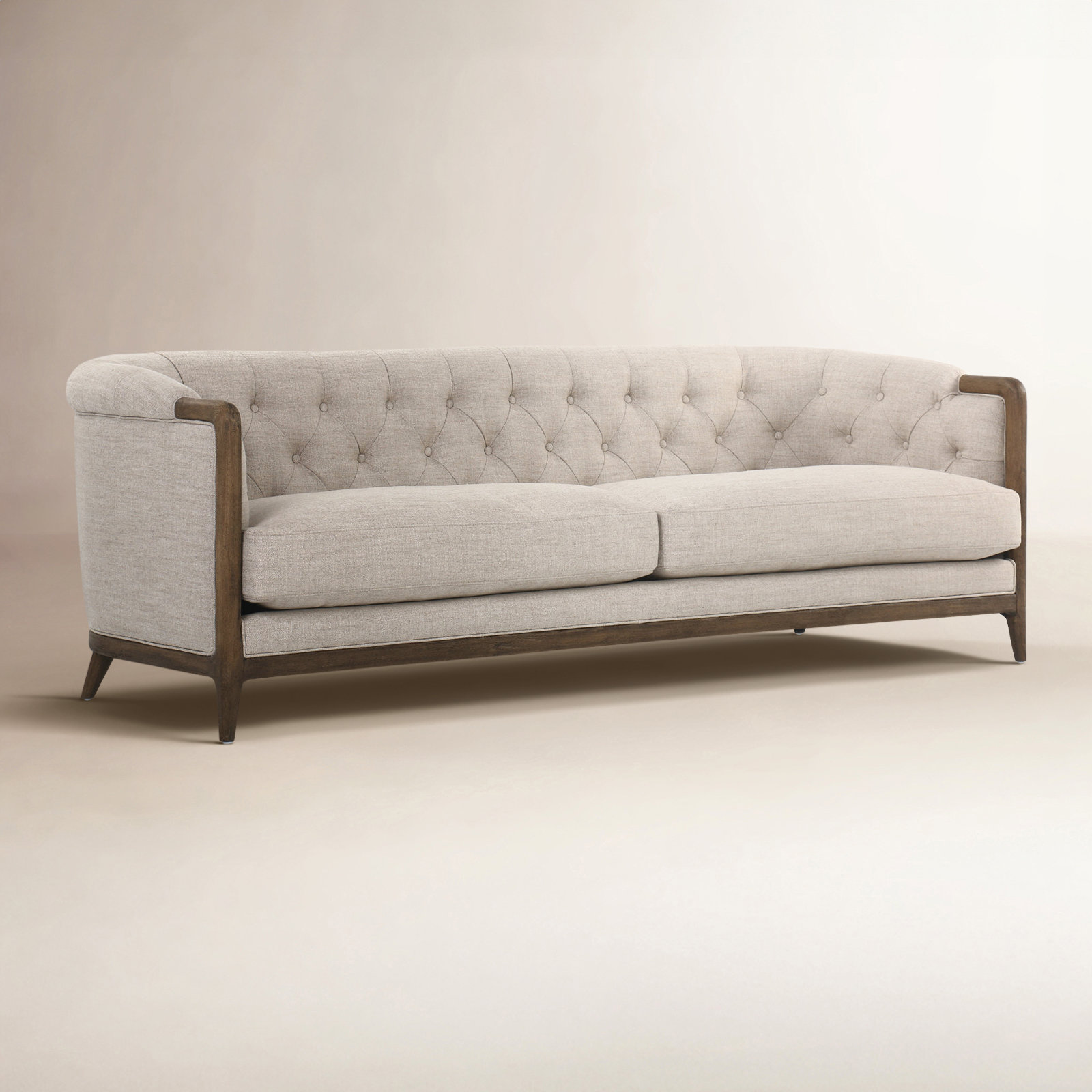 Colten Rolled Arm Sofa, 29.75" H x 91" W x 36" D, Alcala Wheat