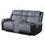 Causeuse inclinable gris / noir ALICIA