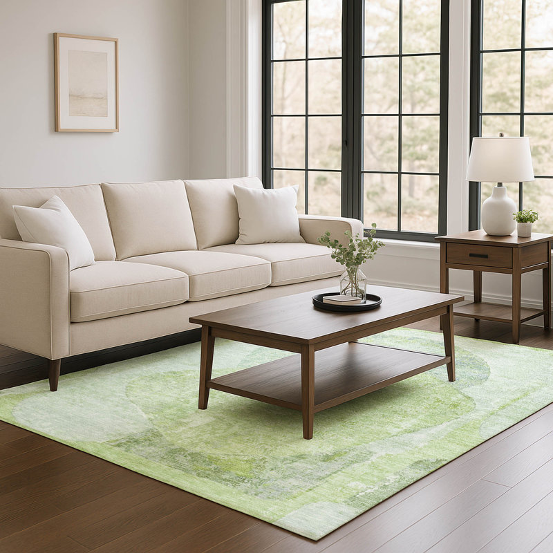 Tapis moderne Premium lavable à la machine Marasco AMF1635, Rectangle 10 pi x 14 pi