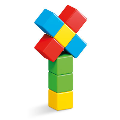 Ensemble de salle de classe Geomag Magicube, 128 blocs recyclés