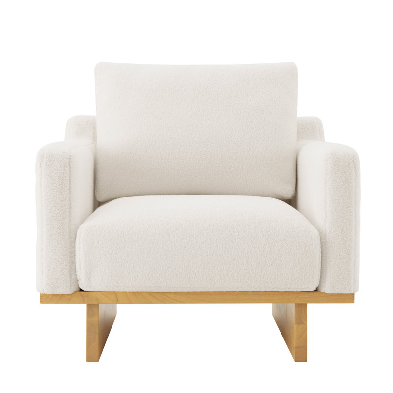 Chaise d'appoint Kellan, Boucle blanc
