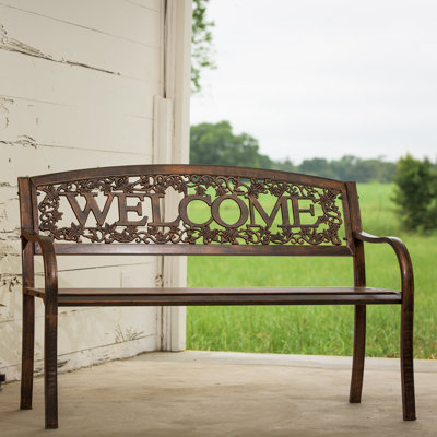 Pedra Welcome Steel Garden Bench