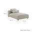 Chaise longue modulaire rembourrée en tissu Solace-101704625