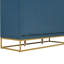 Grand lit escamotable moderne avec commode, lit pliable avec base en métal doré et verrou-129158375