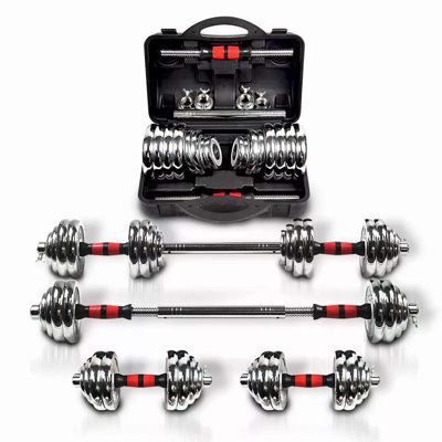 Adjustable Dumbbell Set Home Gym Cast Iron Barbell Sets With Carry Box 66Lbs Office Bedroom Workout Dumbbells For Men And Women
