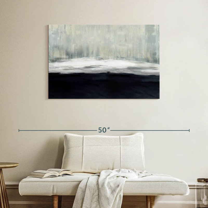 Avery White On Blue, 26" H x 39" W