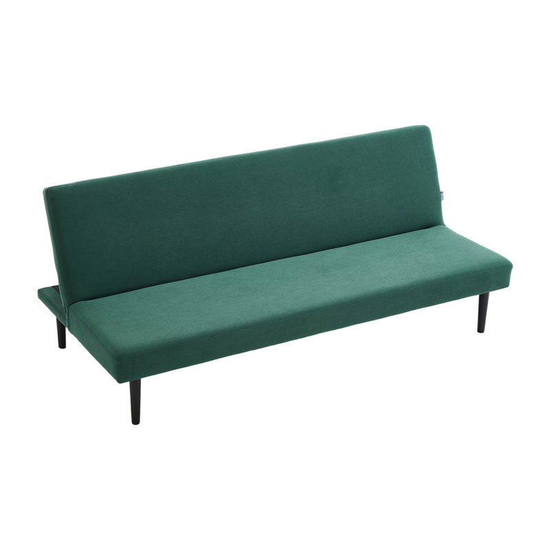 165cm W Modern Convertible Sofa Bed, Green