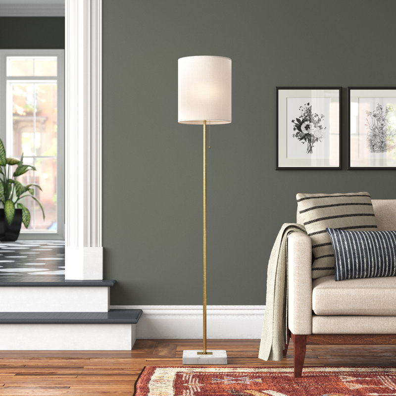 Reed 62 " Traditional Floor Lamp, Antique Brass