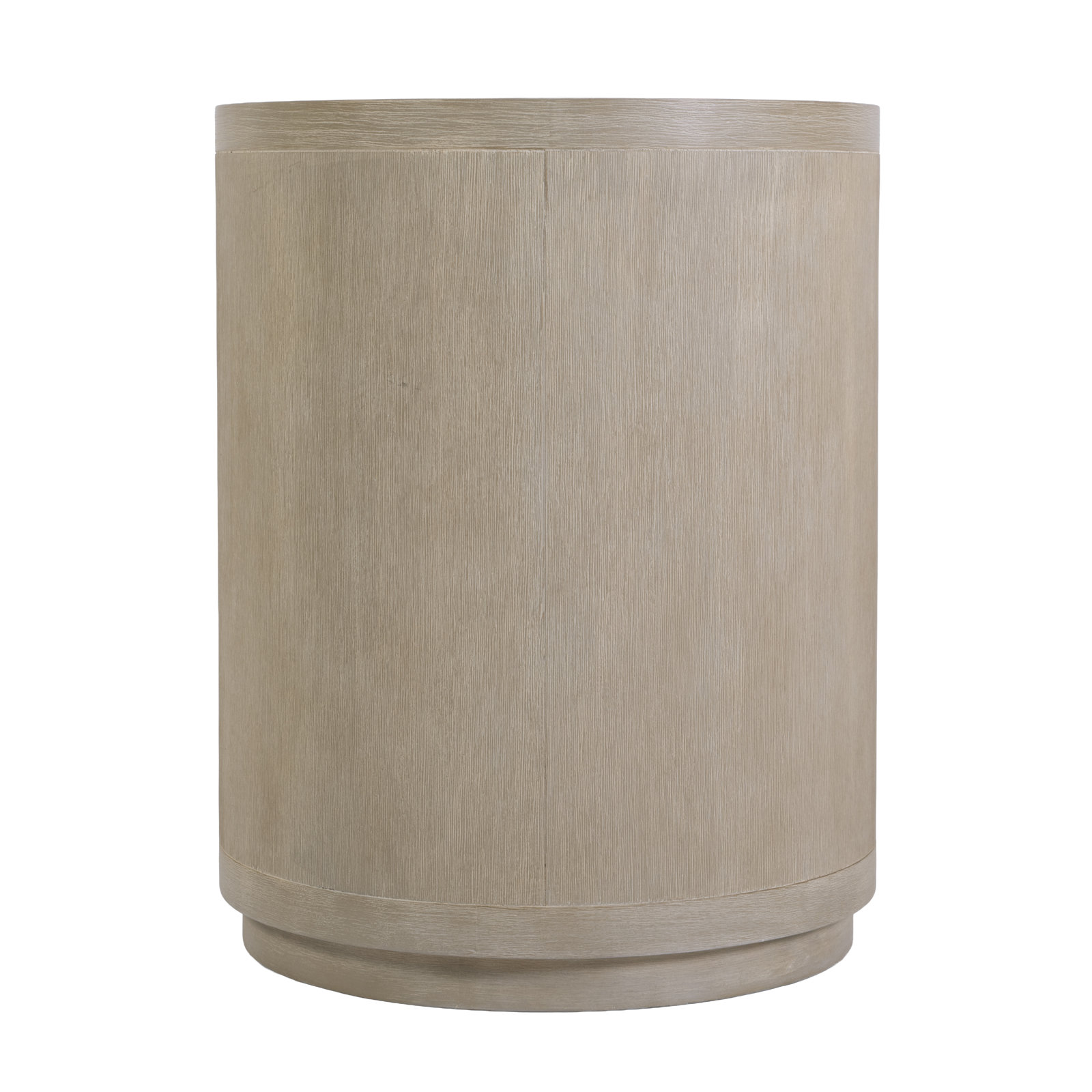 Celine 22 in. Round 3-Drawer Nightstand, Antique Taupe