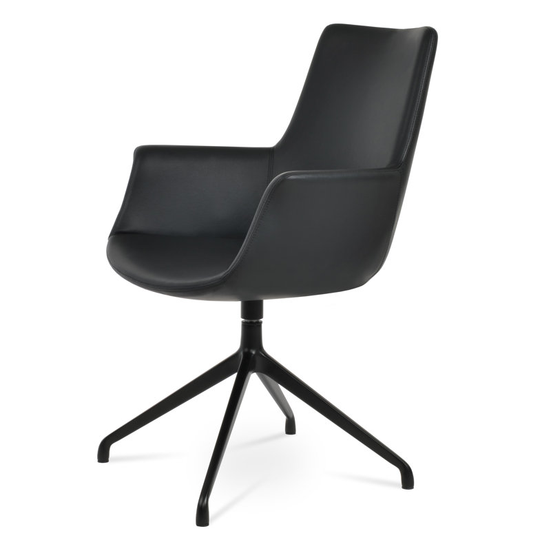Fauteuil pivotant Bottega, Noir, Noir