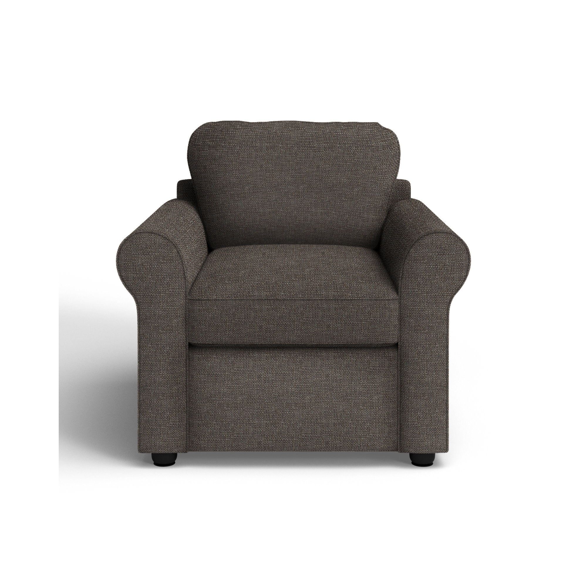 Warrington Upholstered Armchair, Drusky Charcoal Sustain® Basketweave
