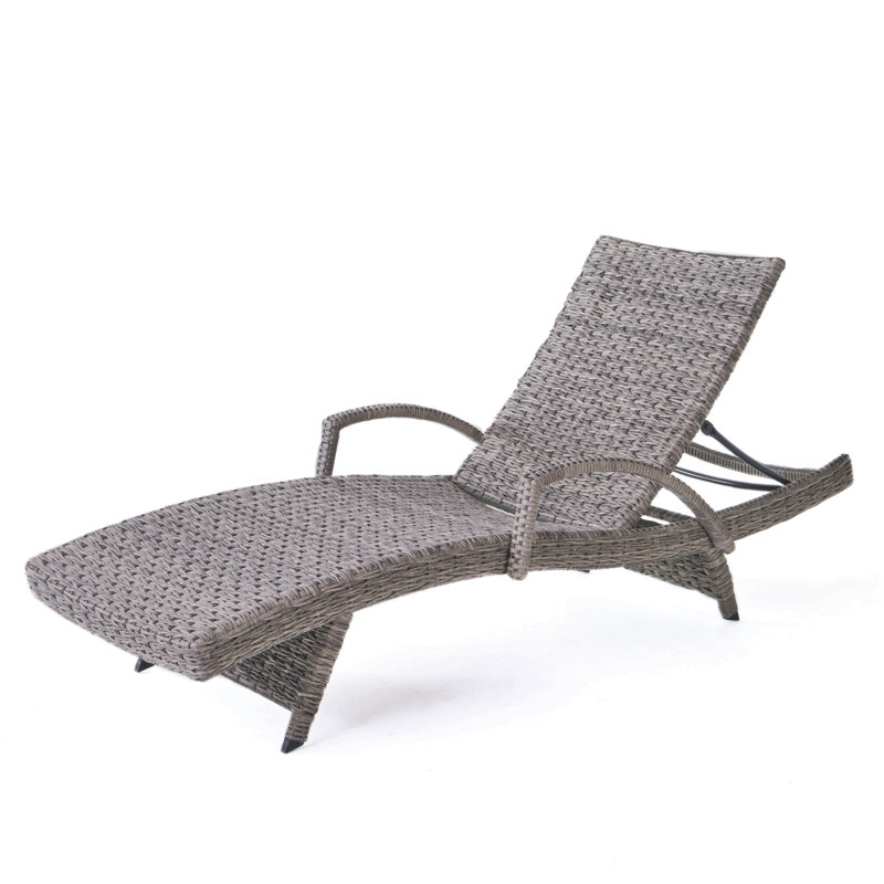Chaise longue en osier Crete