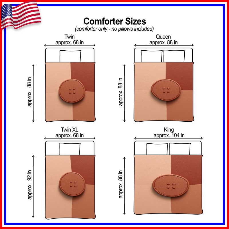 Textured Button Art Comforter, Twin