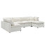 Canapé-lit modulaire de 130 po en forme de nuage, canapé-lit modulaire en chenille de 6 places avec repose-pieds, combinaison libre, canapé-lit convertible en U pour salon et appartement