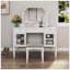 Meuble-lavabo de 44,4 po avec grand miroir réglable, coiffeuse avec tiroir, armoire et coiffeuse pour la chambre