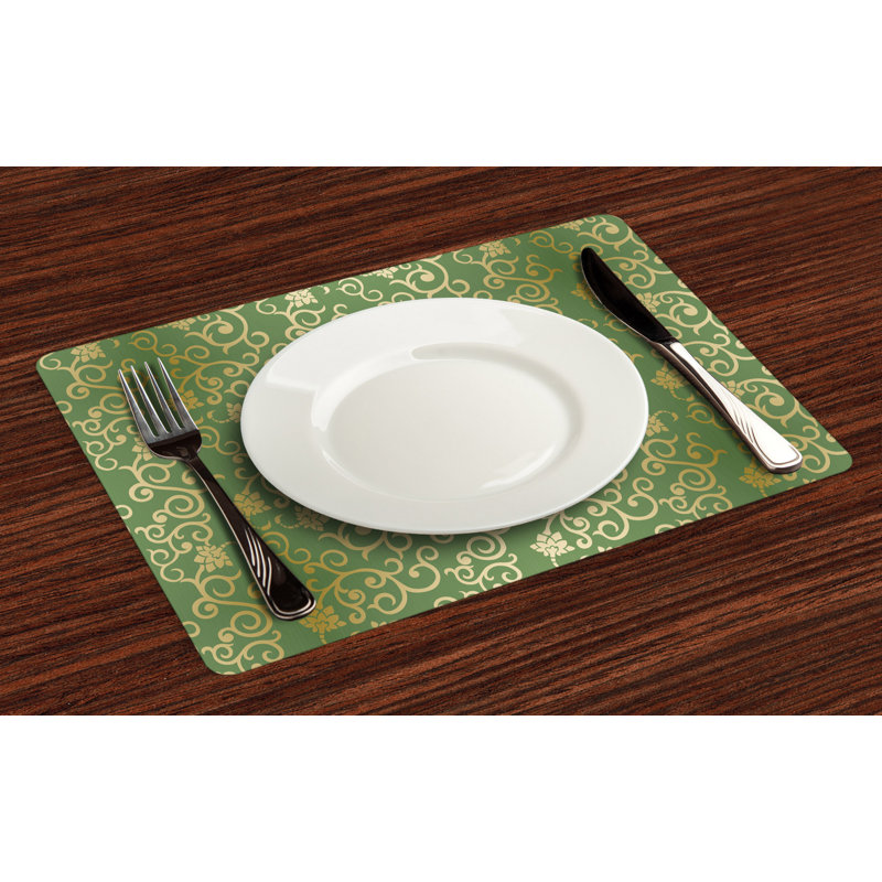 Polyester Floral Rectangle Placemat