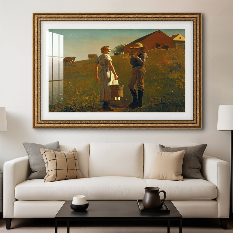 Réunion de tempérance, 1874 - Winslow Homer - Estampe encadrée sur mesure, 28x40 INNER SIZE, Framed Print with Mat