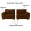 3 Seater Corduroy Sofa-187285436