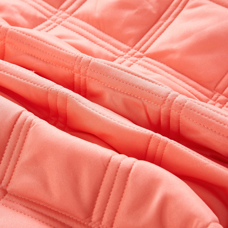 3 Piece Charleston Down Alternative Quilts Set, King Coverlet + 2 Twin Shams, Coral