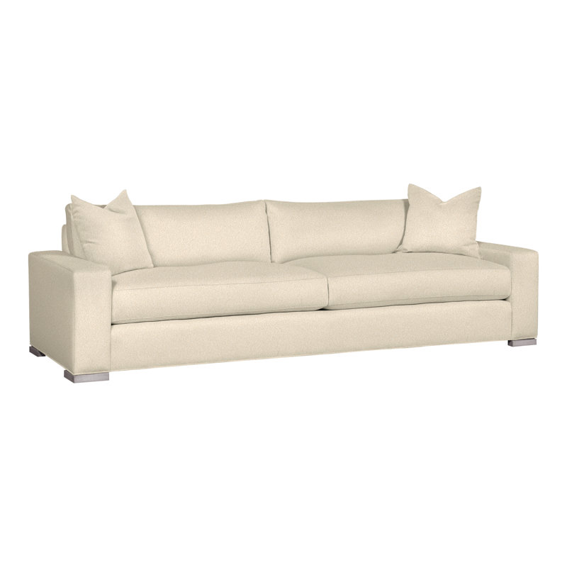 Paxton Upholstered 109'' Sofa, Kimoni Natural, Dove Gray