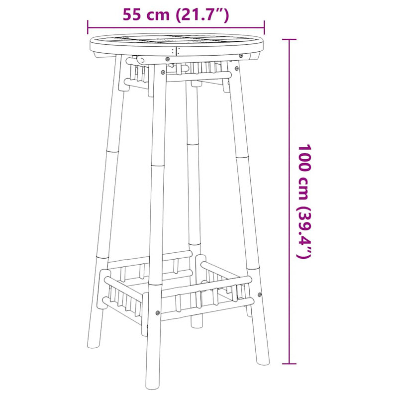  Round Outdoor Standing Height Table