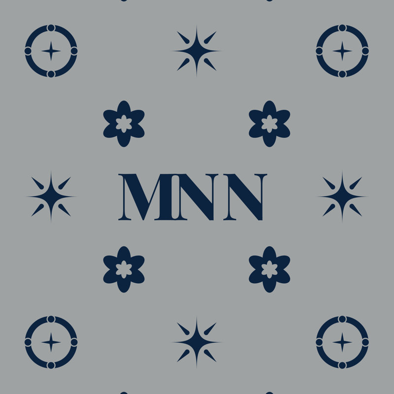 Coussin en polyester Minnesota , Bleu marine / bleu / blanc, Rectangulaire H 14 po x l 20 po