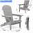 Wood Lounge Patio Chair for Garden Outdoor Wooden Folding Adirondack Chair Set of 2 Solid Wood Lounge Patio Chair for Garden, Lawn, Backyard,-98980110