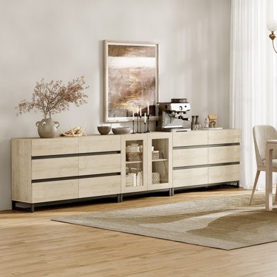 Dresser With Glass Doors, 3 In 1 Modern Chest Of Drawers With Adjustable Shelves And 12 Drawers, Closet Organizers For Bedroom