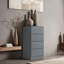 Warren 4 Drawer Tallboy Chest Of Drawers. 40cm Wide. High Gloss Front. Scratch Resistant. Modern No Handle Design.-65965592