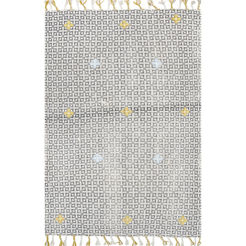 Rivenburg Cotton Geometric Indoor Rug, Rectangle 5' x 8'