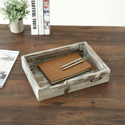 Palmerton Wooden Stackable Serving Tray Paper Organiser