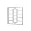 135.7cm H x 125cm W Library Bookcase-25305477