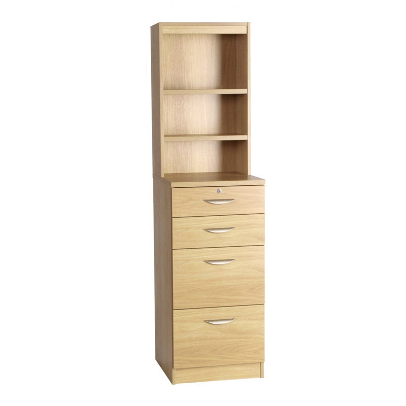 Bettijane 48cm Wide 4 -Drawer File Cabinet, Classic Oak