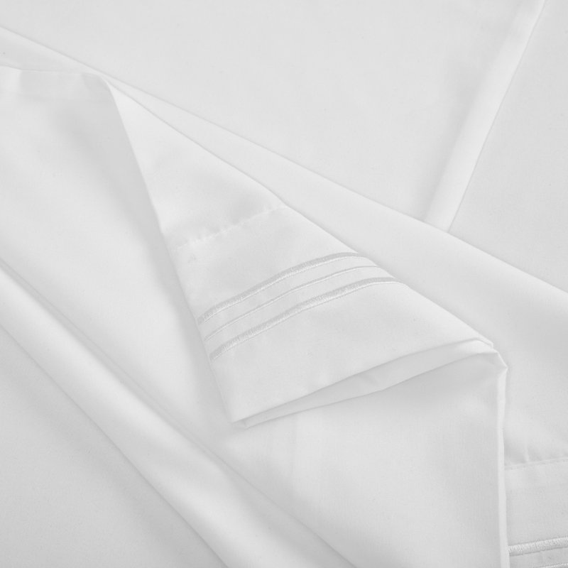 Boston Microfiber Sheet Set, King, White