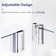 35.5'' - 37'' W x 72'' H Pivot Frameless Shower Door with Clear Tempered Glass