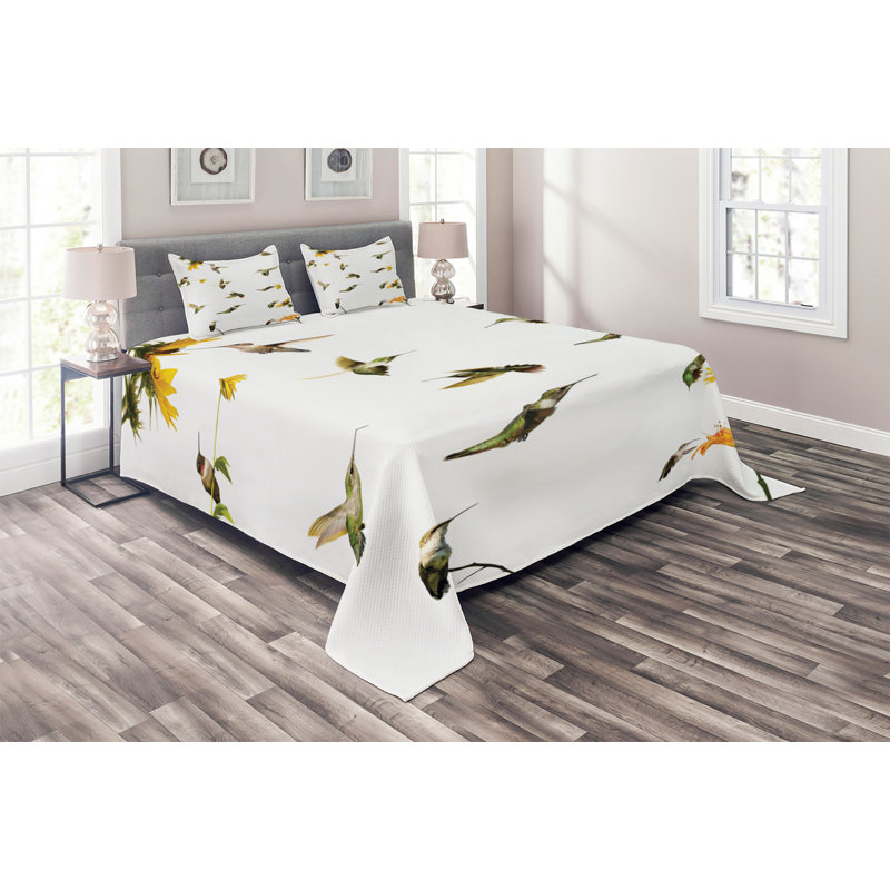 Farmhouse / Country Polyester Floral Coverlet