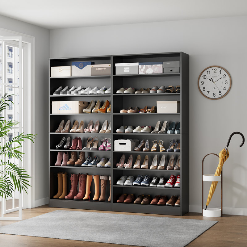 Grande armoire à chaussures Almaguer, Noir