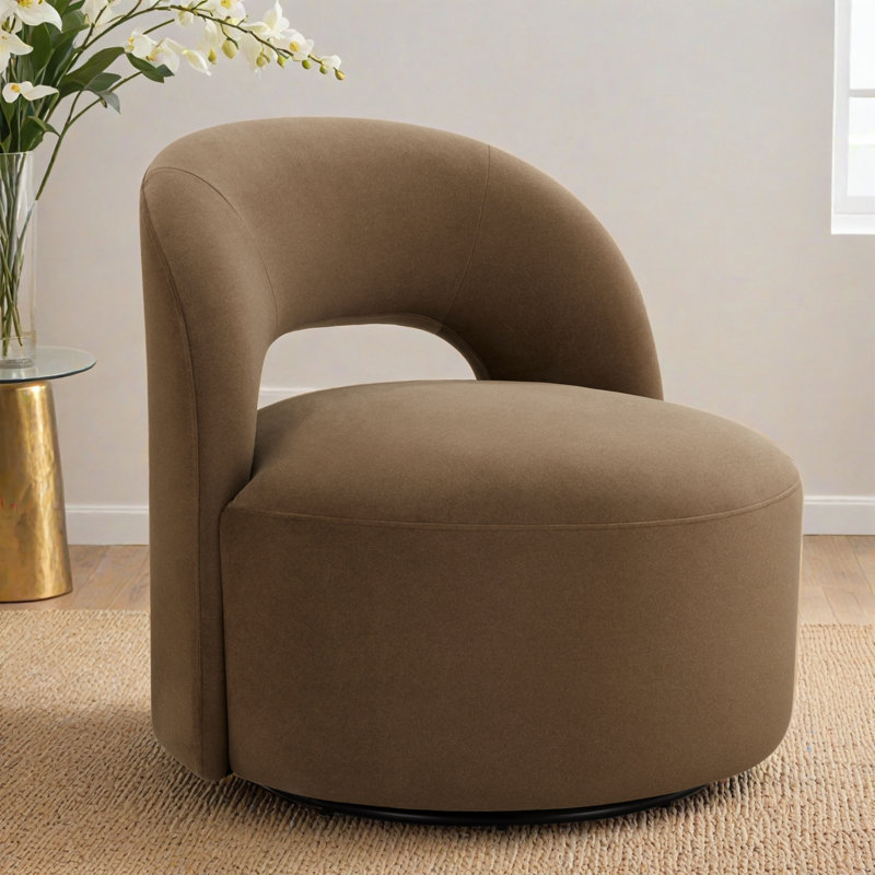 Fauteuil d'appoint pivotant 32 po Denison, Vesper Tabbcco