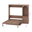 Grand lit escamotable avec tablette Stoarge et 3 tiroirs, lit escamotable multifonctionnel avec bureau et lumière DEL-1175926053