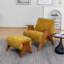 Upholstered Armchair with Footstool-488585402-503314700