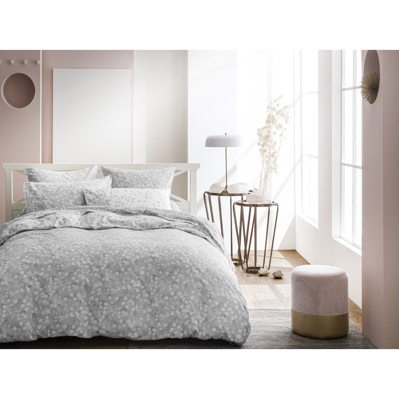 Rosée Gris Floral Pillow Sham, Standard/Twin