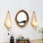 Gold Wall Sconce Candle Holders Set Of 2 - Metal Raindrop Hanging Iron Candle Sconces For Home Decor, Bedroom, Living Room (Gold, Modern)