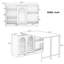 Table de bar moderne, table de bar rotative extensible à 360 ° avec rangement, table de bar réversible avec porte d'armoire en verre, table de bar pour meuble-bar de cuisine-1195041661-1195041663