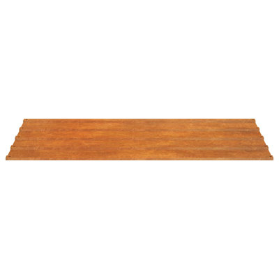 Ensemble de 12 panneaux de toiture ondulés en acier Corten 31,5 po x 17,3 po